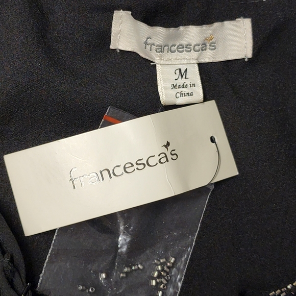 Francesca's beads embroidery sleeveless dress party Size M New - Picture 5 of 8